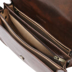GRETA — Sac saddle en cuir pleine fleur italien