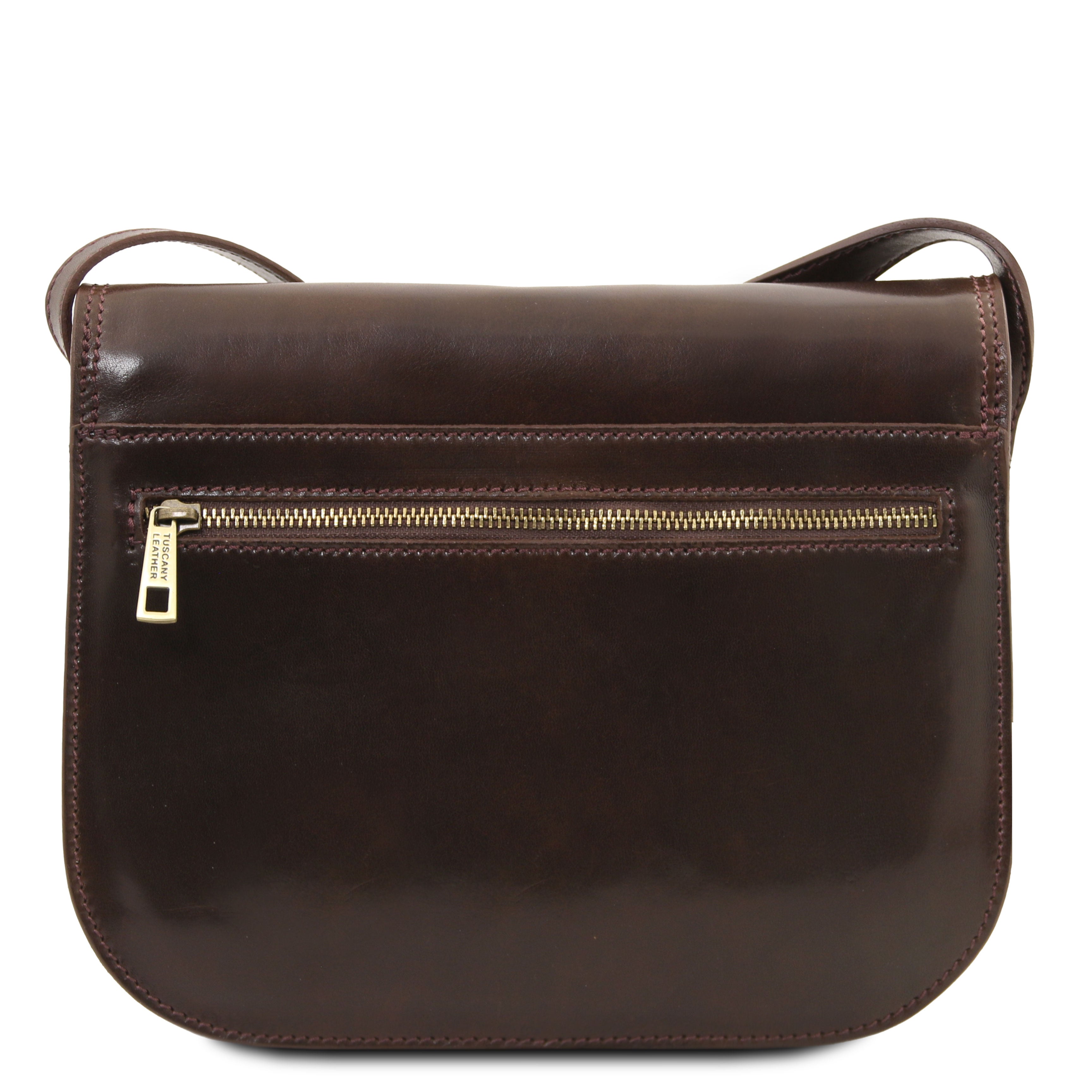 GRETA — Sac saddle en cuir pleine fleur italien