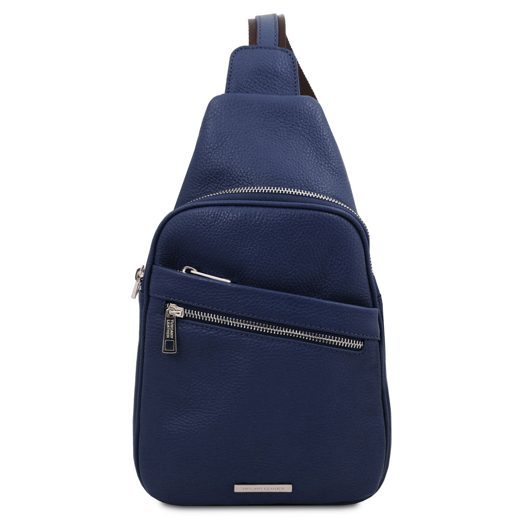 Sac bandoulière homme ALBERT cuir grainé souple multi-poches