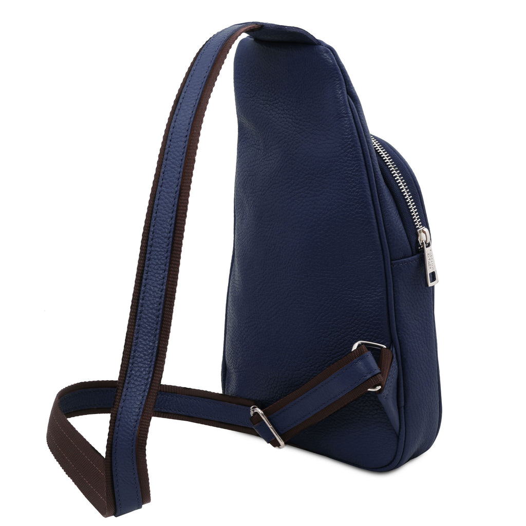 Sac bandoulière homme ALBERT cuir grainé souple multi-poches