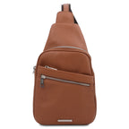 Sac bandoulière homme ALBERT cuir grainé souple multi-poches