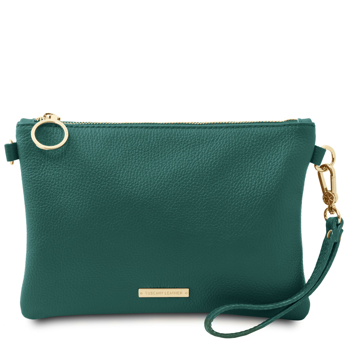 Pochette femme MIRA en cuir grainé souple avec bandoulière Image principale du produit