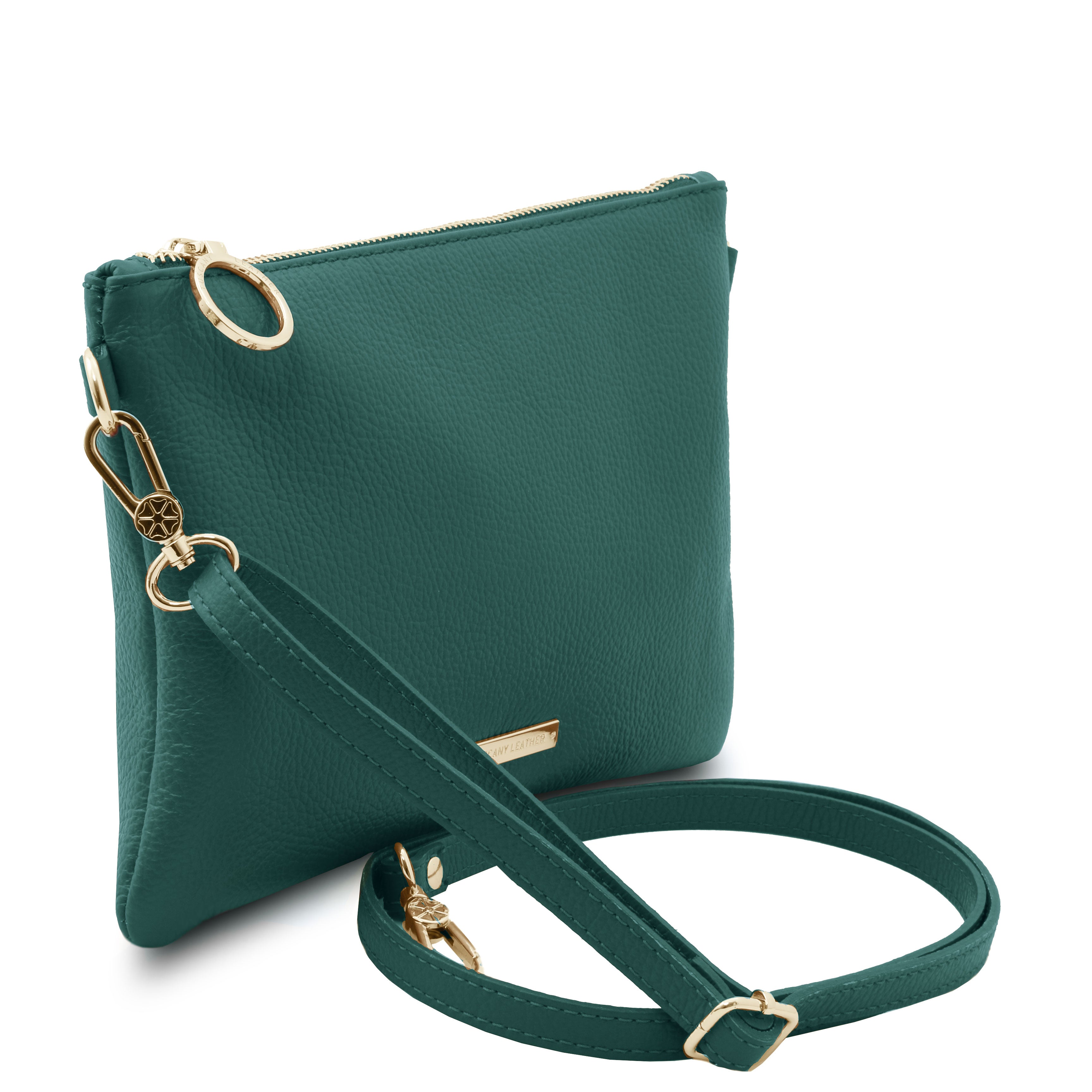 Pochette femme MIRA en cuir grainé souple avec bandoulière Image secondaire du produit