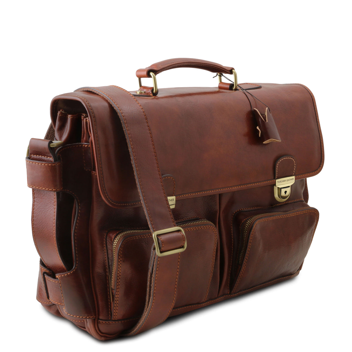 Cartable homme cuir pleine fleur multi-poches VENTIMIGLIA