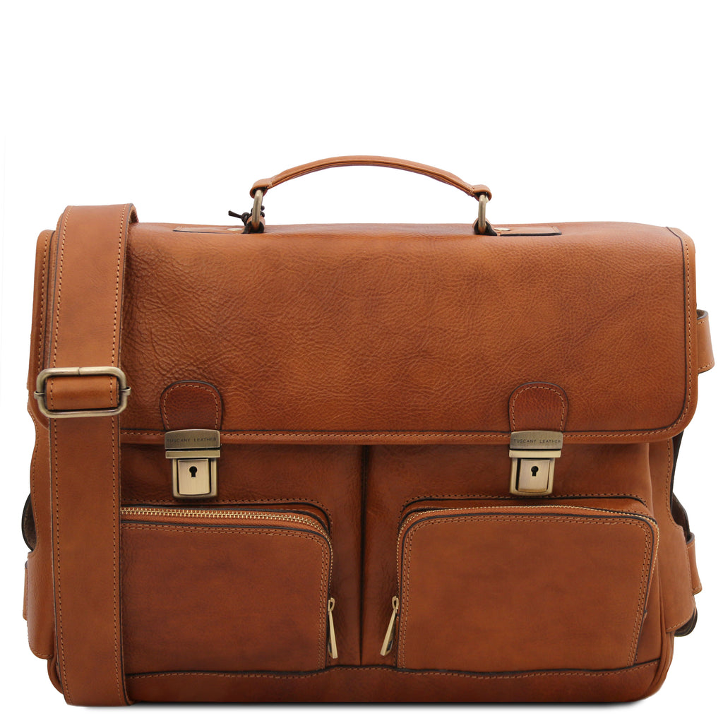 Cartable homme cuir pleine fleur multi-poches VENTIMIGLIA