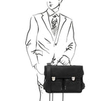 Cartable homme cuir pleine fleur multi-poches VENTIMIGLIA