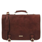 Cartable homme ANCONA cuir pleine fleur ordinateur 17 pouces