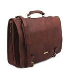 Cartable homme ANCONA cuir pleine fleur ordinateur 17 pouces