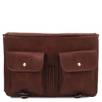 Cartable homme ANCONA cuir pleine fleur ordinateur 17 pouces