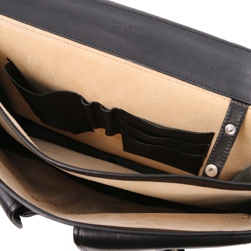 Cartable homme ANCONA cuir pleine fleur ordinateur 17 pouces