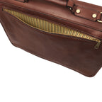 Cartable homme ANCONA cuir pleine fleur ordinateur 17 pouces