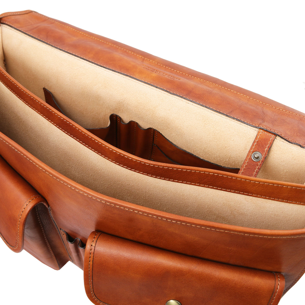 Cartable homme ANCONA cuir pleine fleur ordinateur 17 pouces