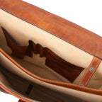 Cartable homme ANCONA cuir pleine fleur ordinateur 17 pouces