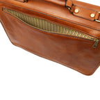 Cartable homme ANCONA cuir pleine fleur ordinateur 17 pouces