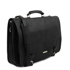 Cartable homme ANCONA cuir pleine fleur ordinateur 17 pouces