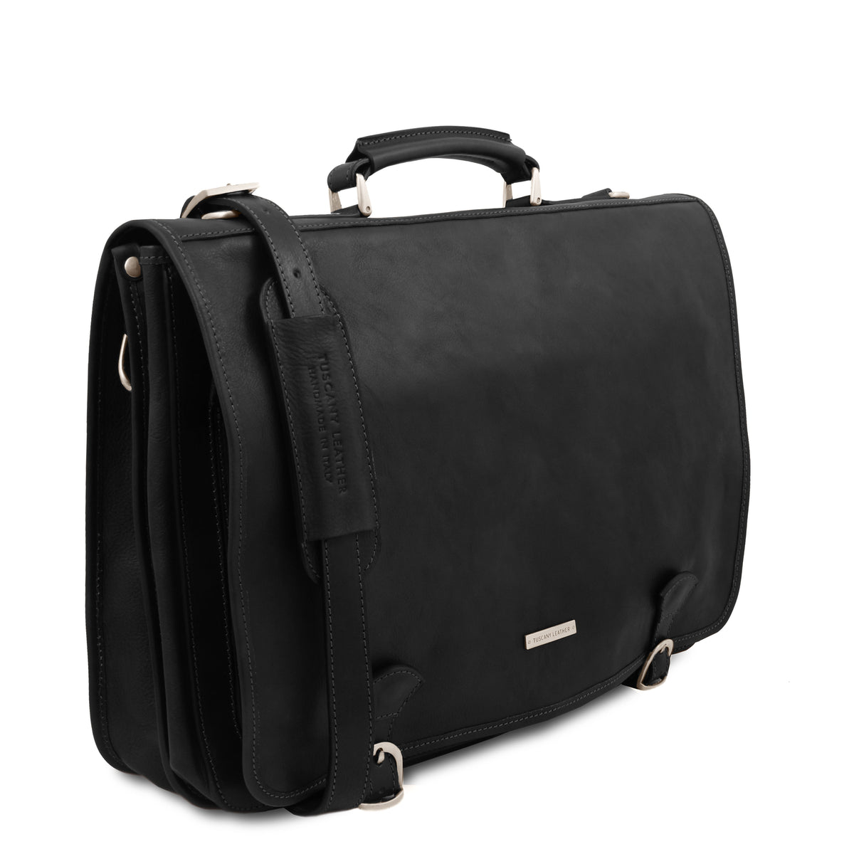 Cartable homme ANCONA cuir pleine fleur ordinateur 17 pouces