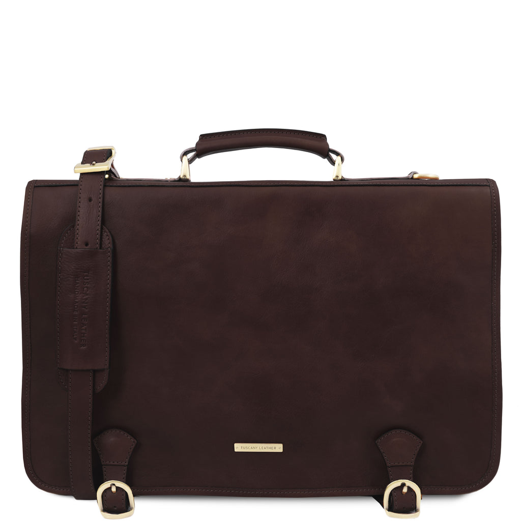 Cartable homme ANCONA cuir pleine fleur ordinateur 17 pouces