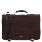 Cartable homme ANCONA cuir pleine fleur ordinateur 17 pouces