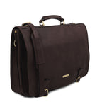 Cartable homme ANCONA cuir pleine fleur ordinateur 17 pouces