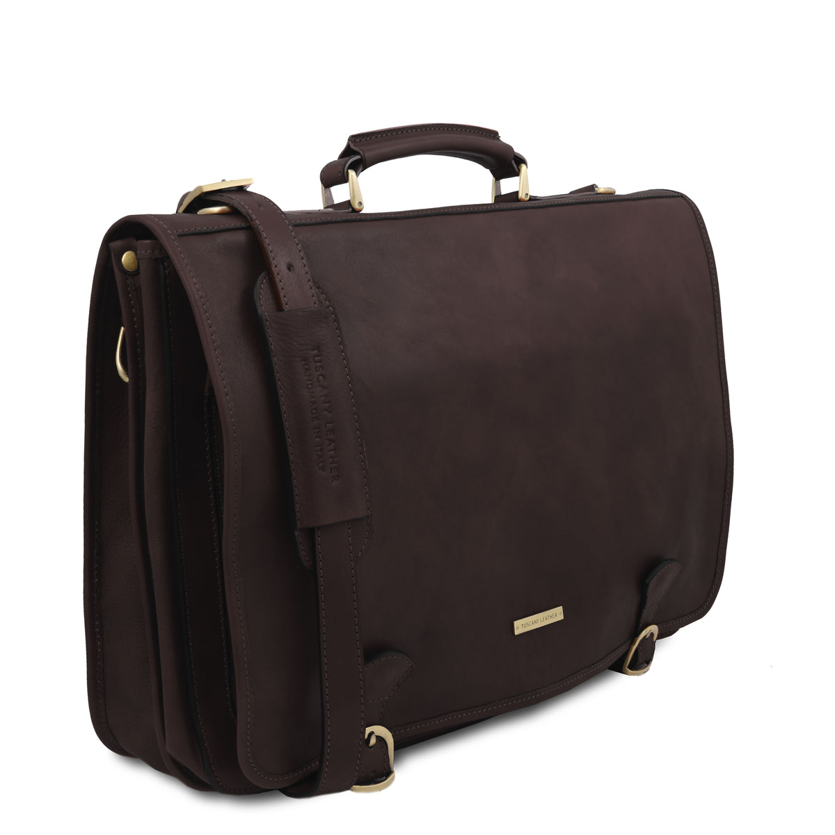 Cartable homme ANCONA cuir pleine fleur ordinateur 17 pouces