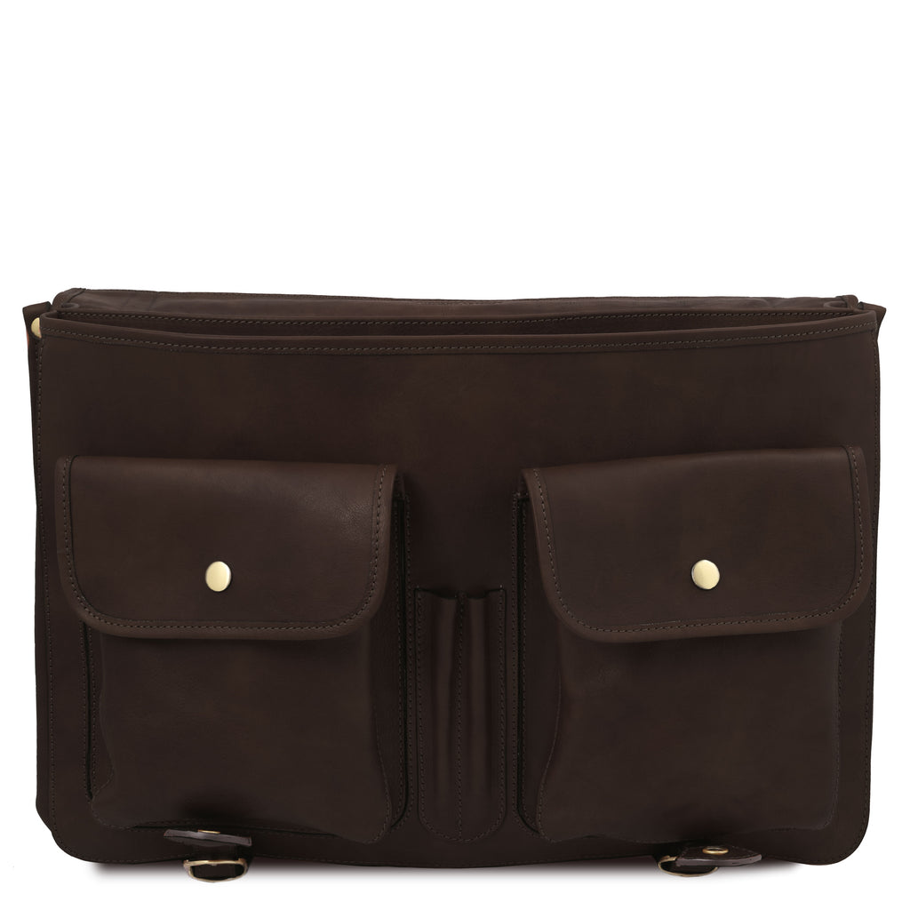 Cartable homme ANCONA cuir pleine fleur ordinateur 17 pouces