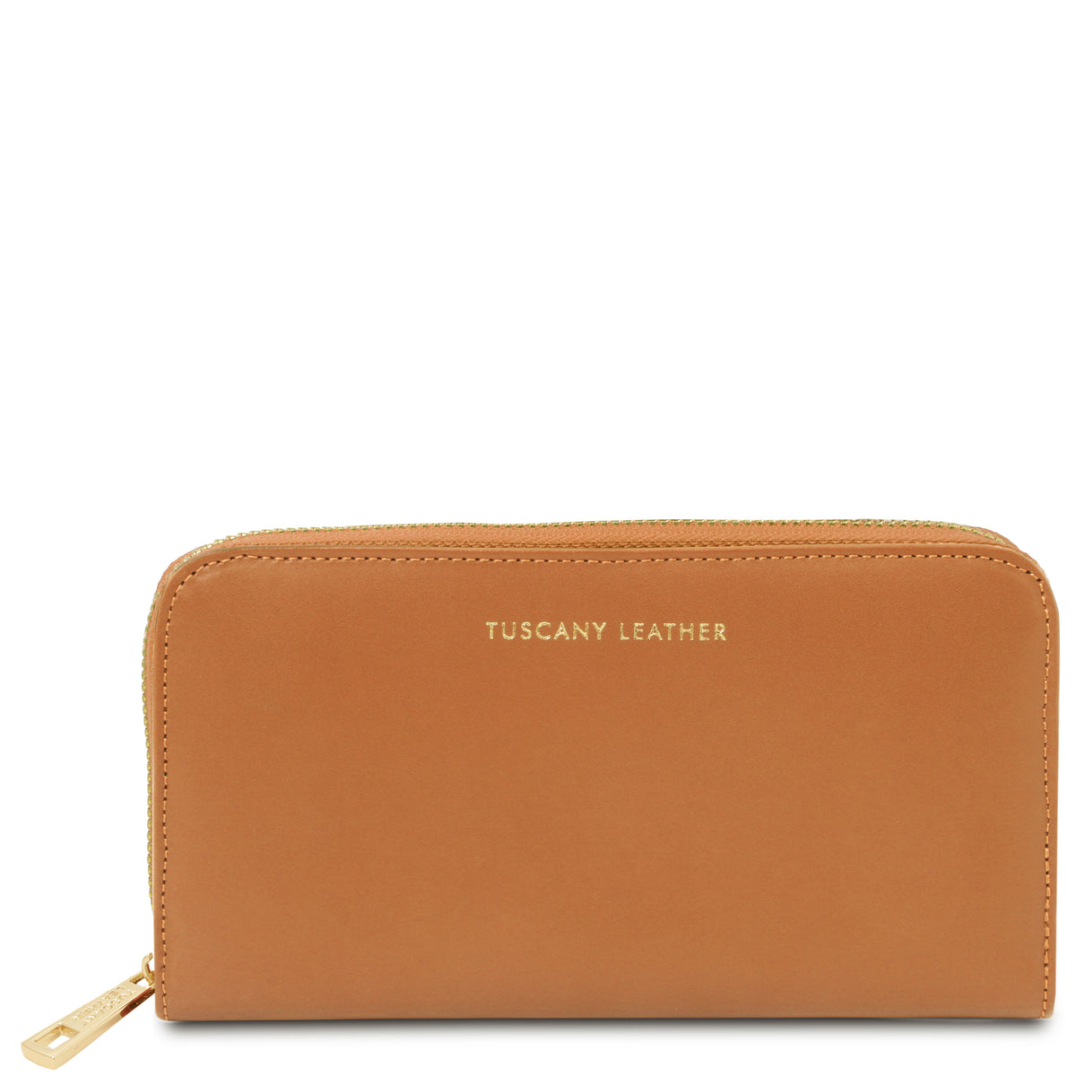 Portefeuille femme VENERE entièrement zippé en cuir lisse Image principale du produit