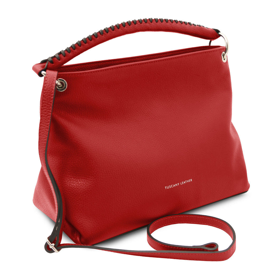 ORÉLIA — Sac bandoulière souple en cuir grainé