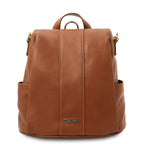 Sac à dos antivol femme ORVIETO en cuir véritable grainé