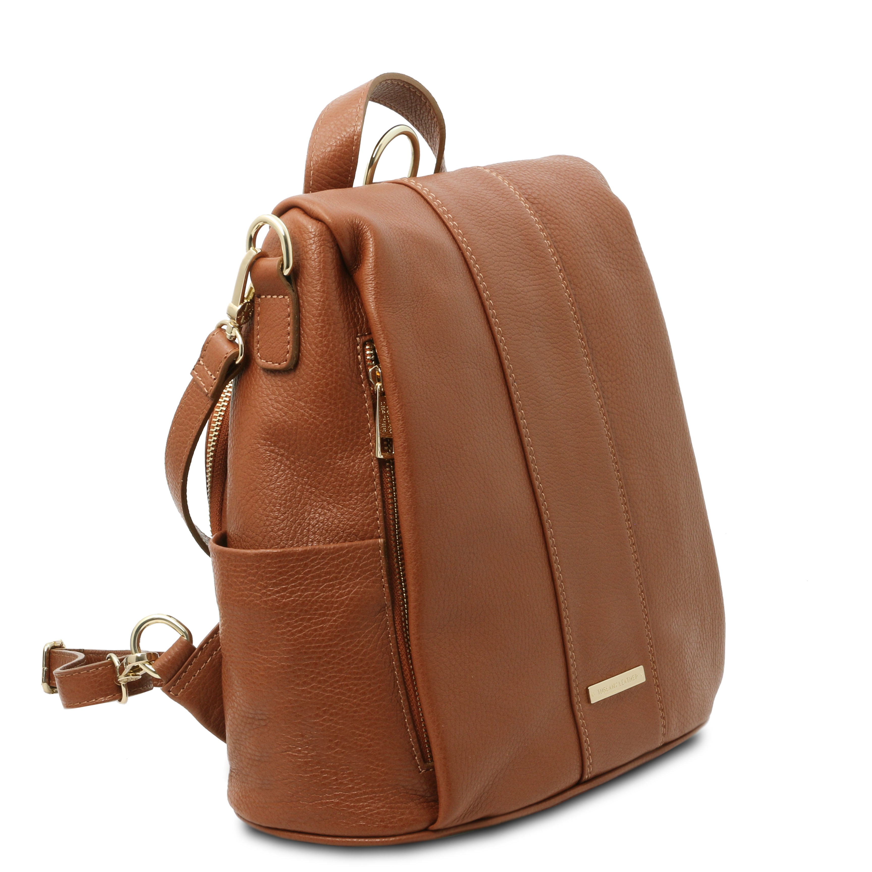 Sac à dos antivol femme ORVIETO en cuir véritable grainé Image secondaire du produit