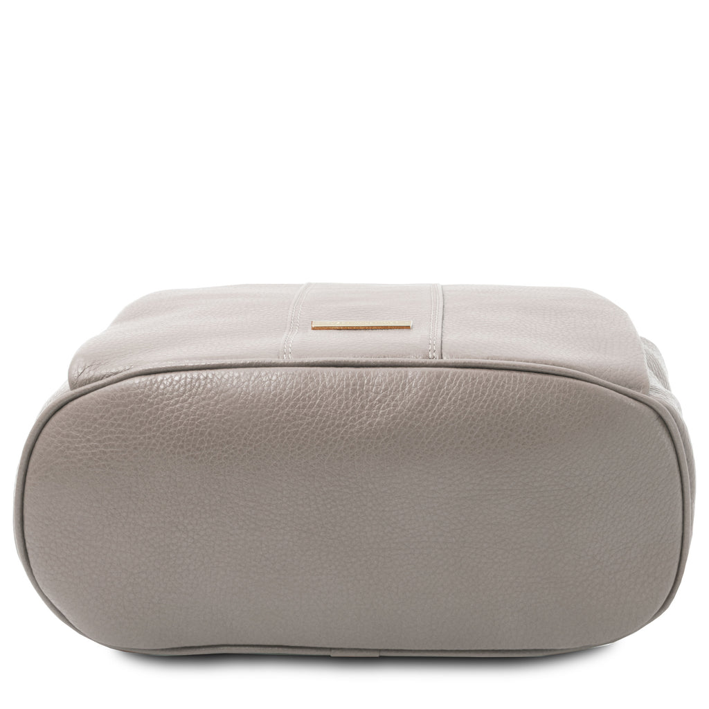 Sac à dos antivol femme ORVIETO en cuir véritable grainé