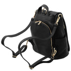Sac à dos antivol femme ORVIETO en cuir véritable grainé