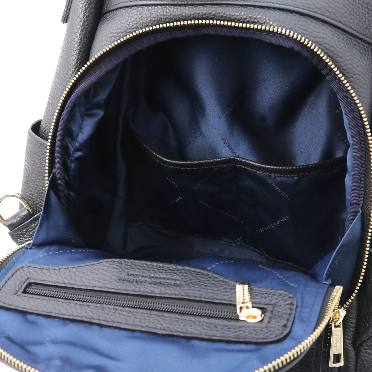 Sac à dos antivol femme ORVIETO en cuir véritable grainé
