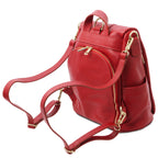 Sac à dos antivol femme ORVIETO en cuir véritable grainé