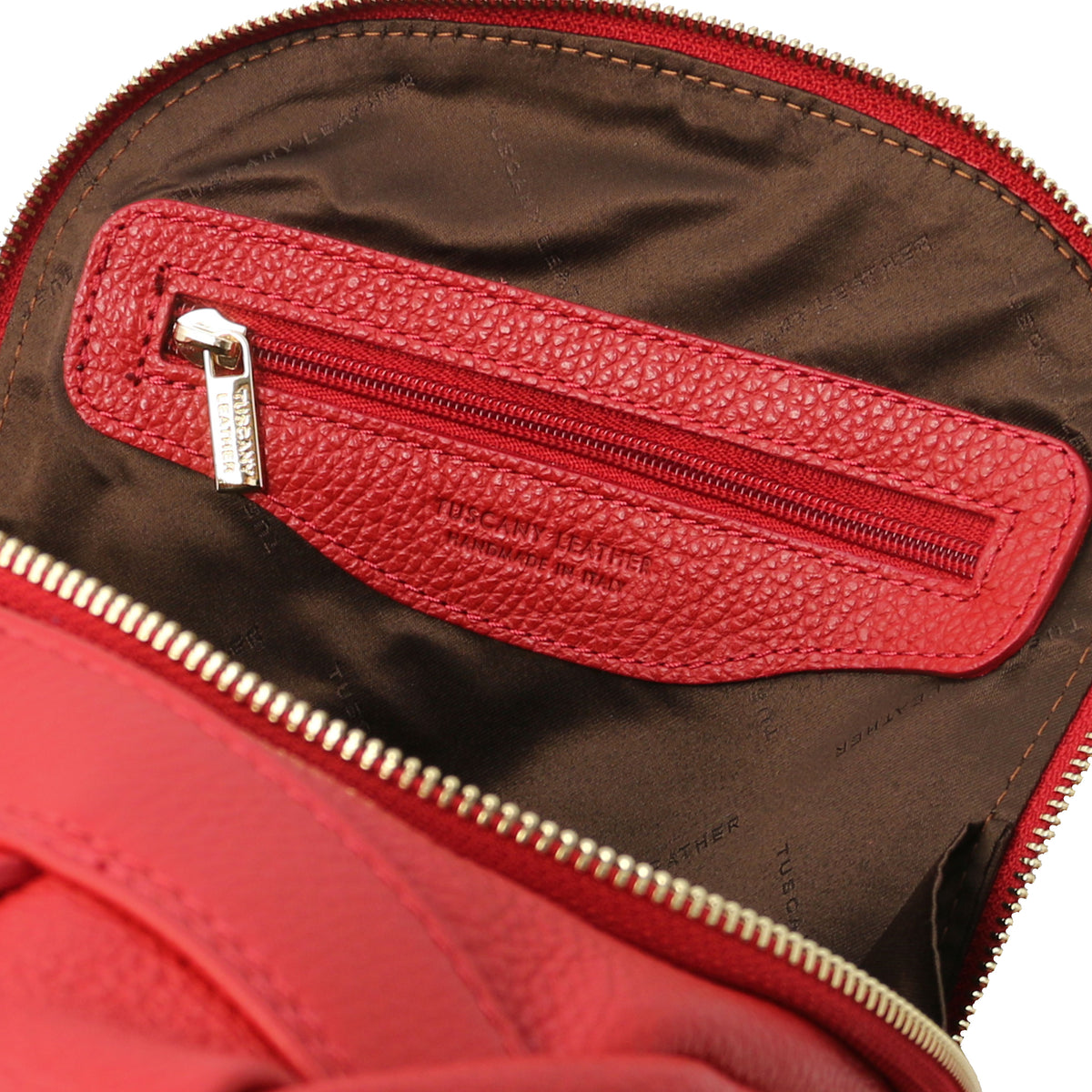 Sac à dos antivol femme ORVIETO en cuir véritable grainé