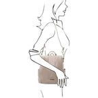 Sac à dos antivol femme ORVIETO en cuir véritable grainé