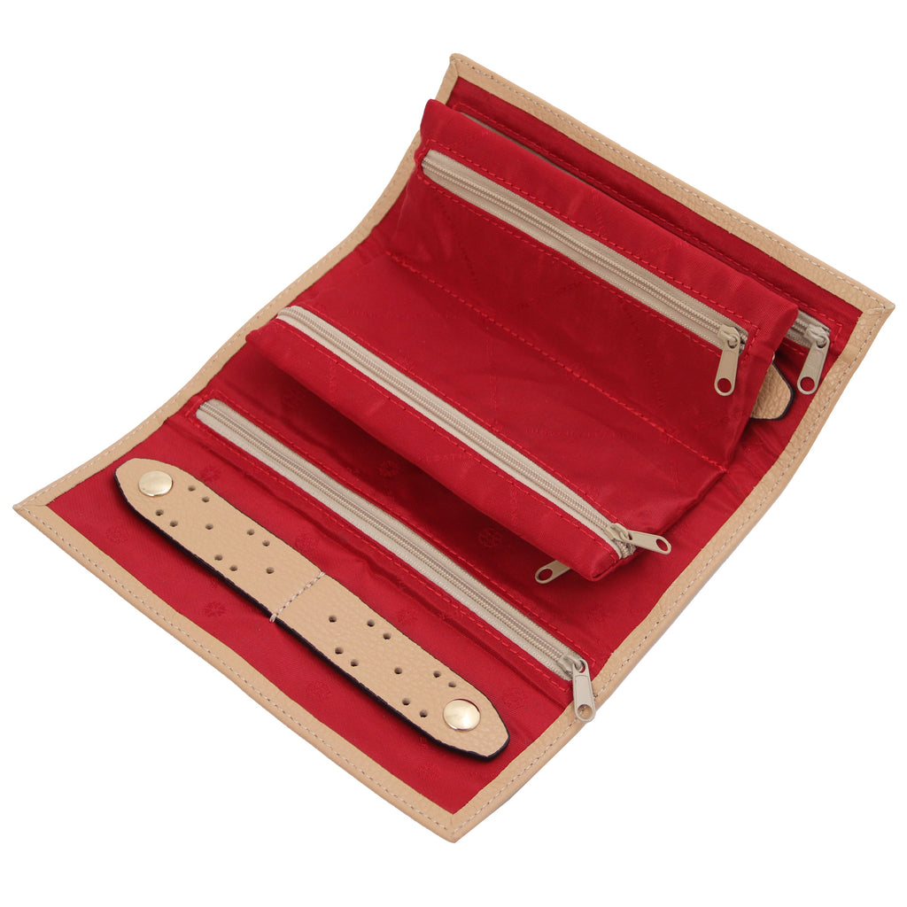 Trousse à bijoux GIOIA en cuir grainé souple