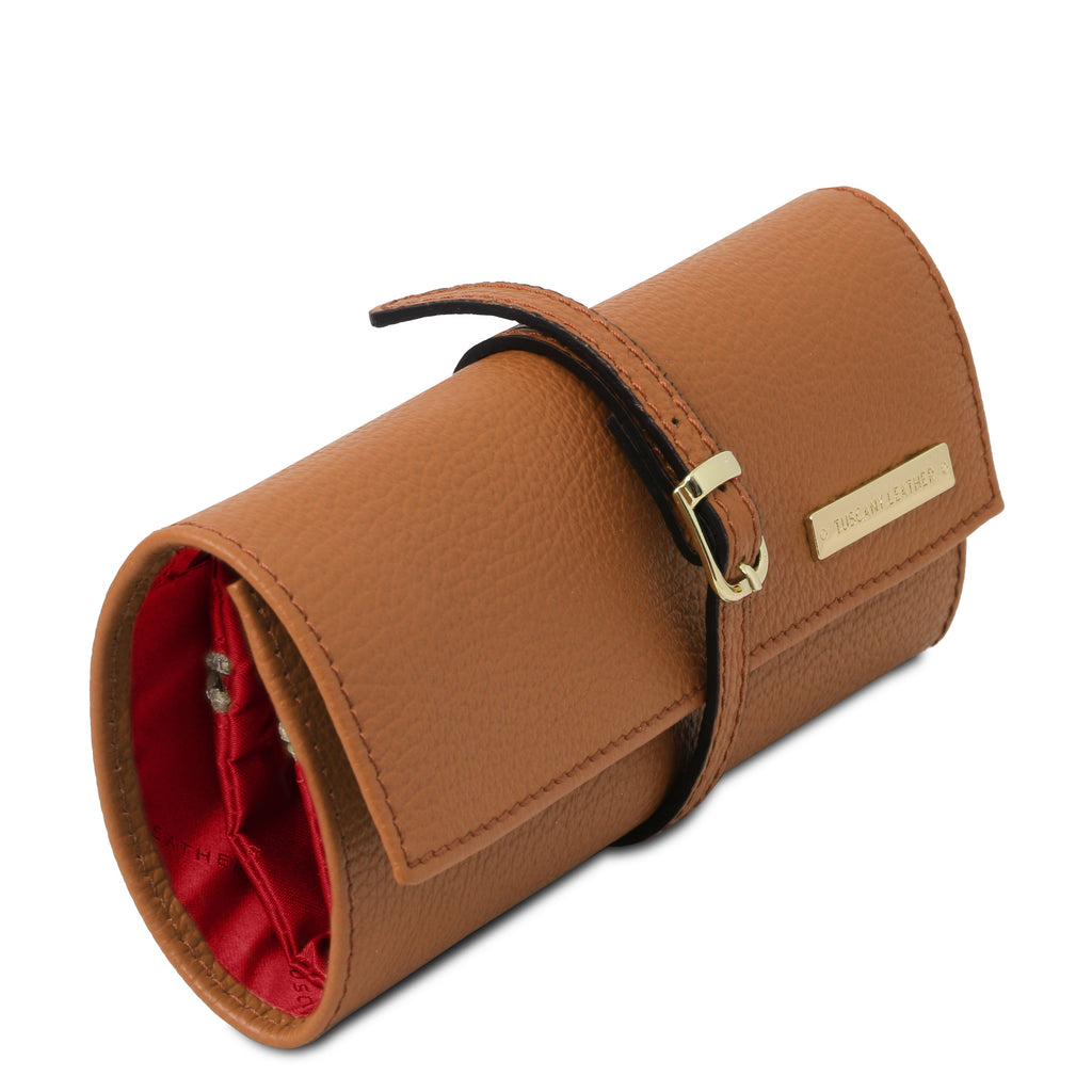 Trousse à bijoux GIOIA en cuir grainé souple