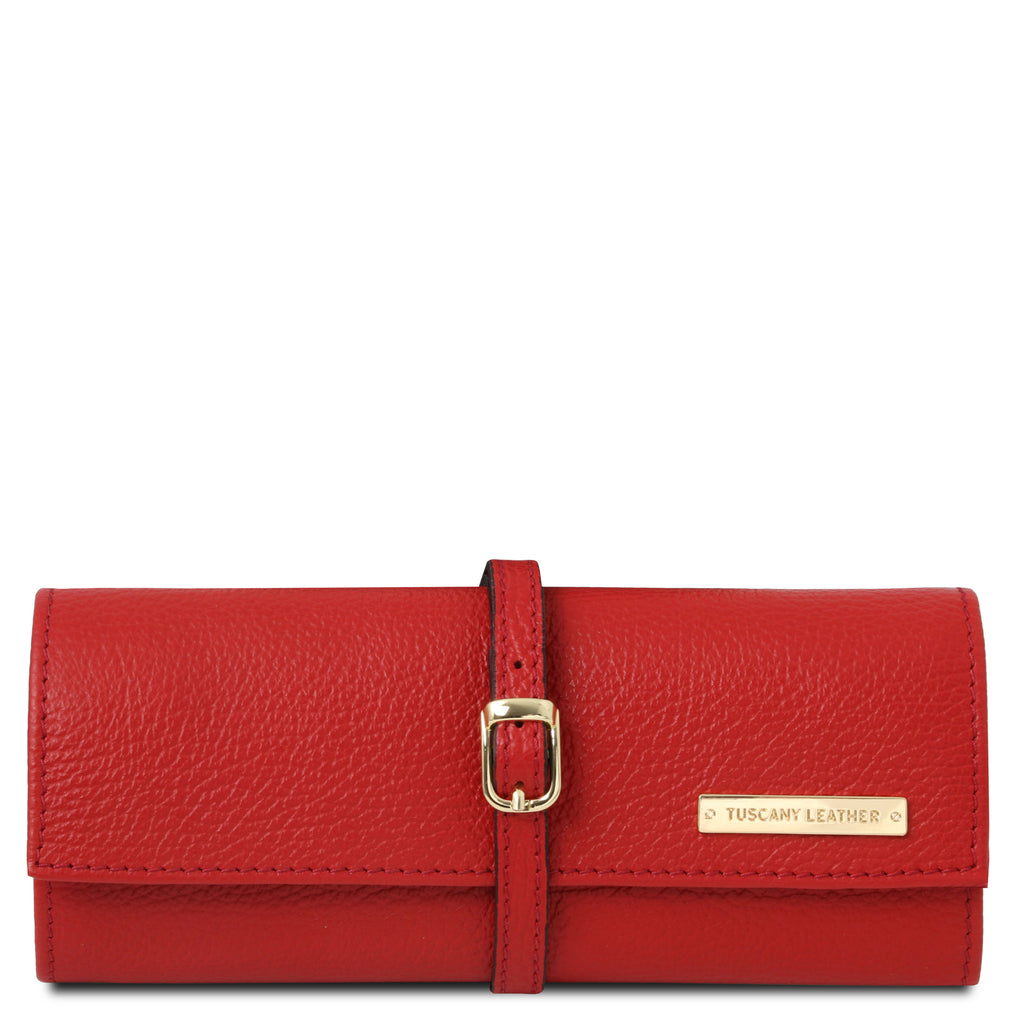 Trousse à bijoux GIOIA en cuir grainé souple