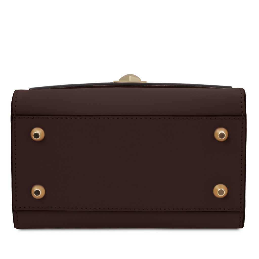 Mini sac à main femme LUMÉA en cuir véritable à fermoir bijo