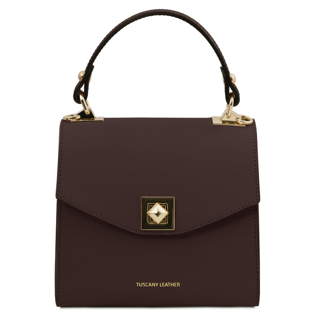 Mini sac à main femme LUMÉA en cuir véritable à fermoir bijo