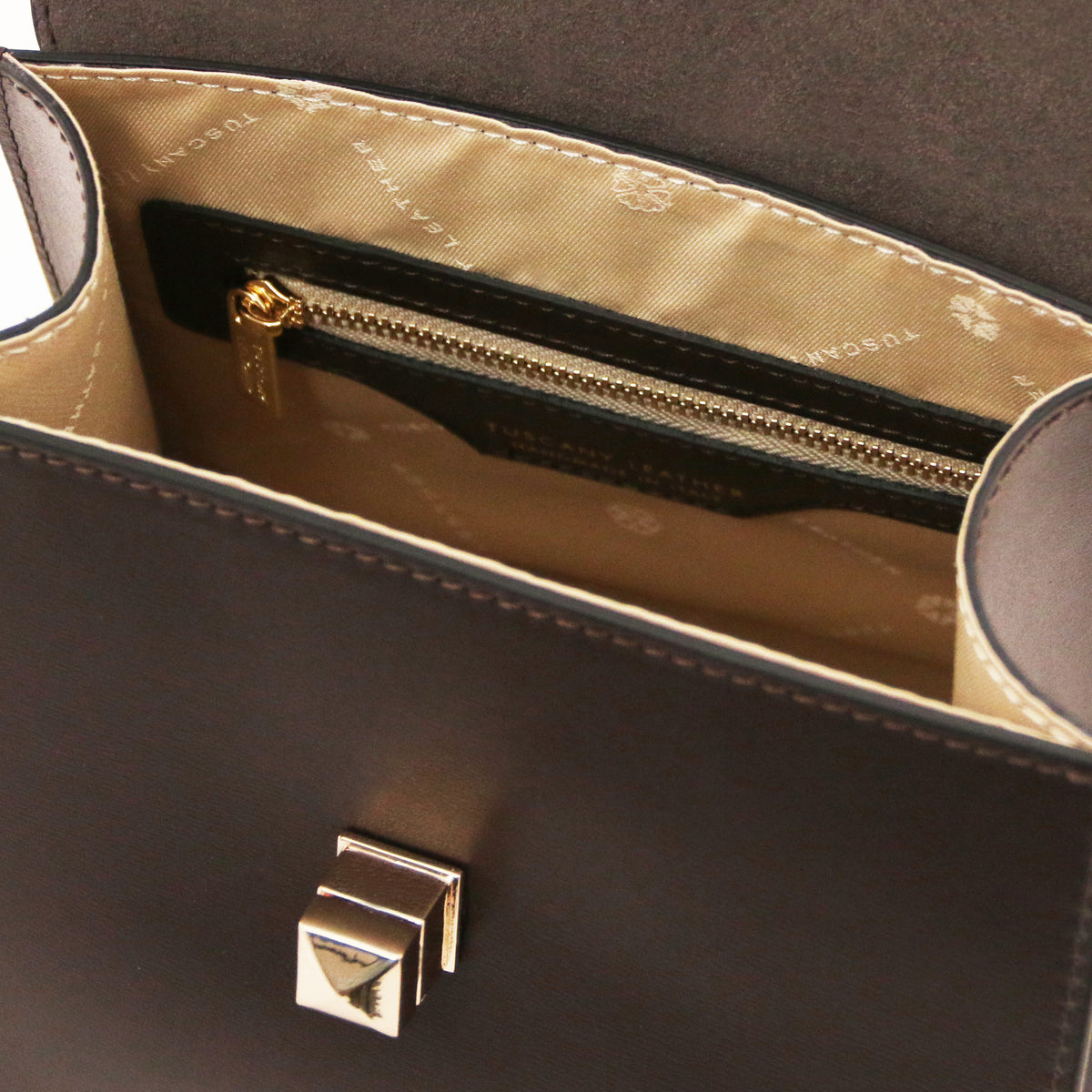 Mini sac à main femme LUMÉA en cuir véritable à fermoir bijo