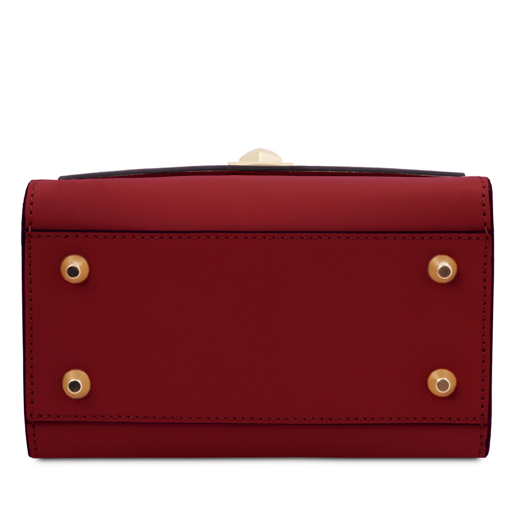 Mini sac à main femme LUMÉA en cuir véritable à fermoir bijo