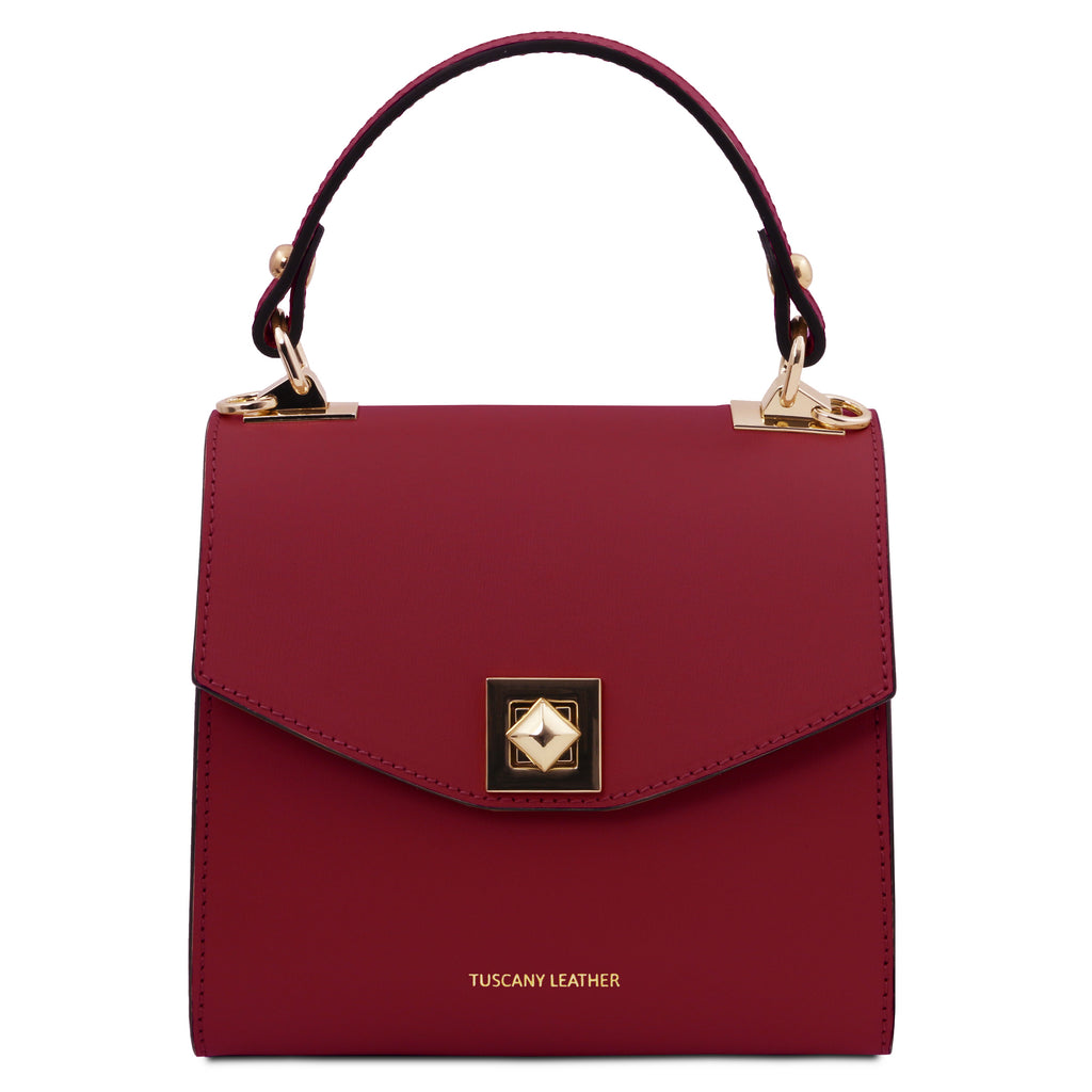 Mini sac à main femme LUMÉA en cuir véritable à fermoir bijo