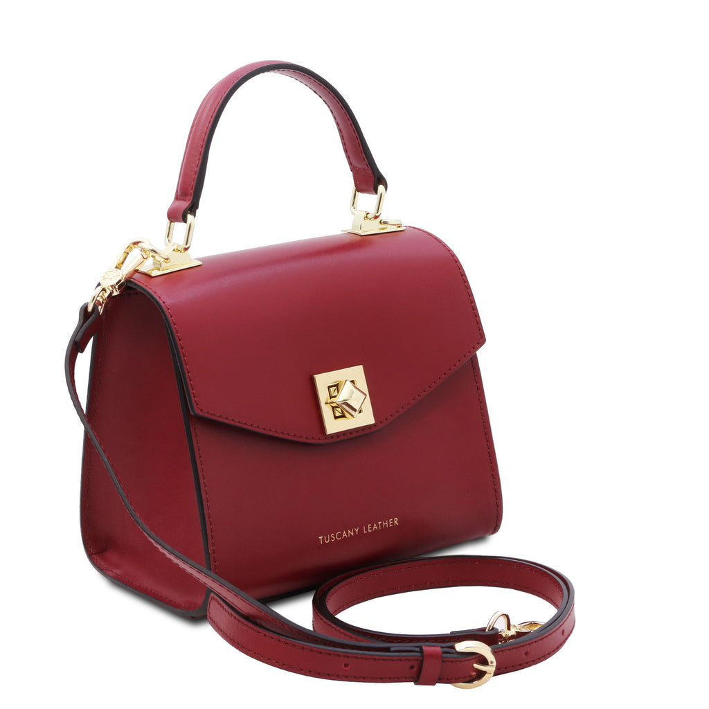 Mini sac à main femme LUMÉA en cuir véritable à fermoir bijo