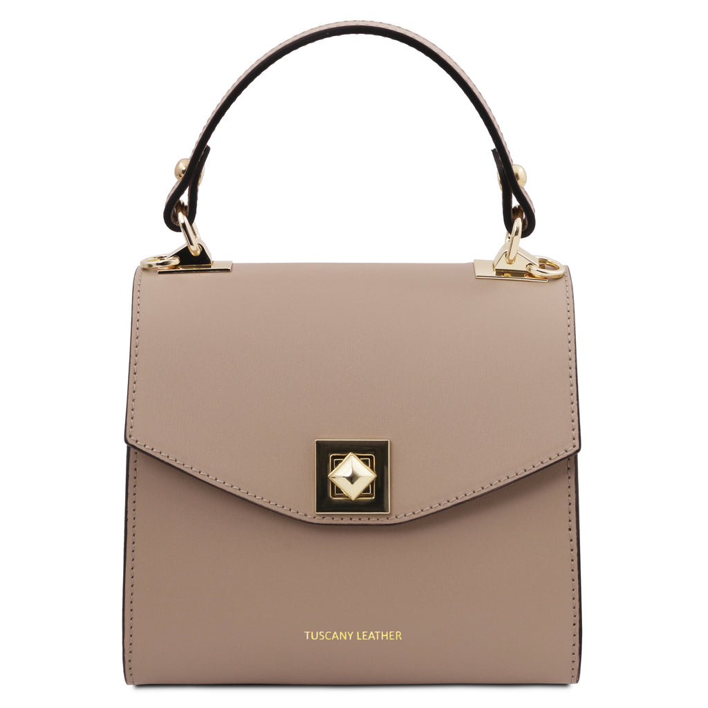 Mini sac à main femme LUMÉA en cuir véritable à fermoir bijo