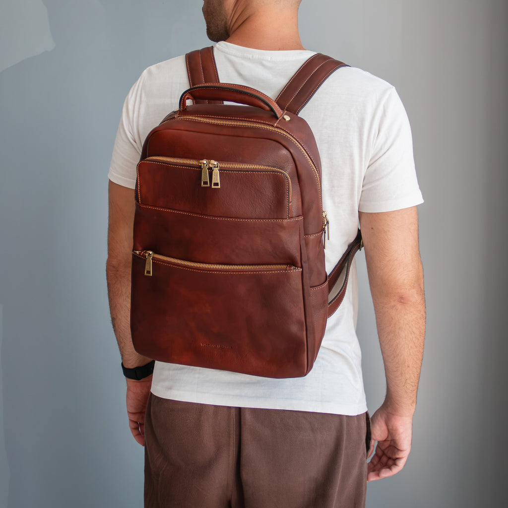 Sac à dos homme ordinateur cuir pleine fleur MELBOURNE