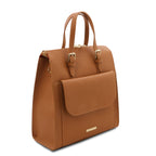ELARA — Sac à dos en cuir grainé convertible