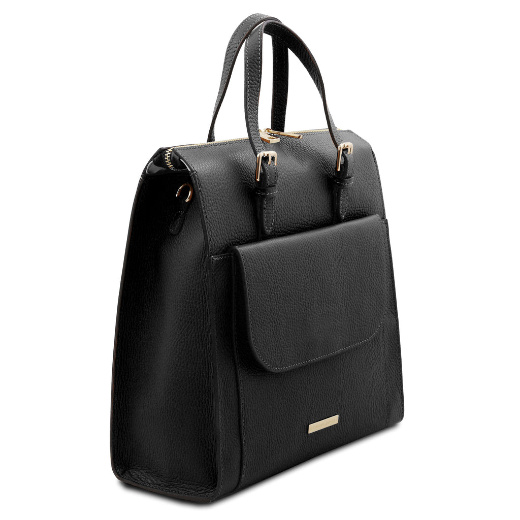ELARA — Sac à dos en cuir grainé convertible