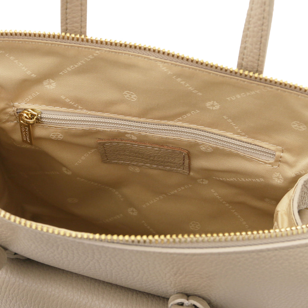 ELARA — Sac à dos en cuir grainé convertible