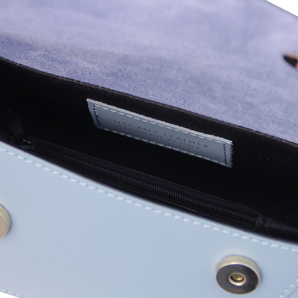 LUMINA — Sac bandoulière en cuir métallisé